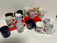 14 Vintage Assorted Mugs 