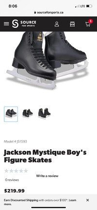 Boys figure skates Jackson mystique size 5.0