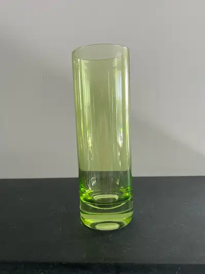 Minimalist Lime Green Glass Vase, View more
