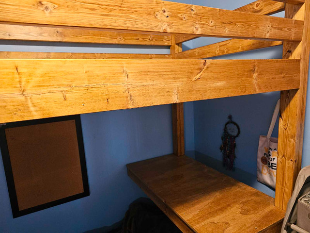  Twin Size, Solid Wood Loft Bed in Beds & Mattresses in Strathcona County - Image 2
