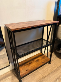 Vintage Narrow Side Table, 3 Tier End Table