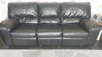 Black Leatherette Recliner Couch