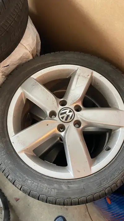 Tires and rims are in good condition. Only driven for half the summer. Fit on a VW CC or Passat. Pro...