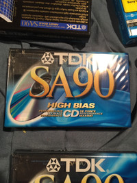 New Cassette Tapes  TDK SA90 & SONY EF90
