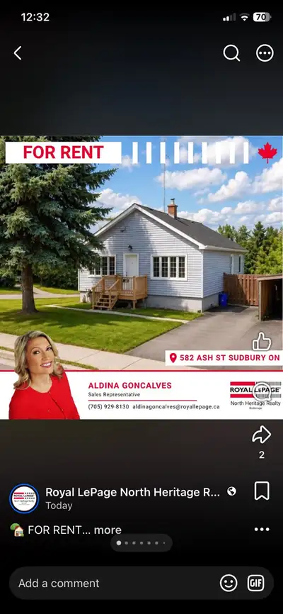 FOR RENT 582 Ash Street, Sudbury, ON P3C 2A6 $2,000/month + Hydro MLS® 2130857 Available Immediately...