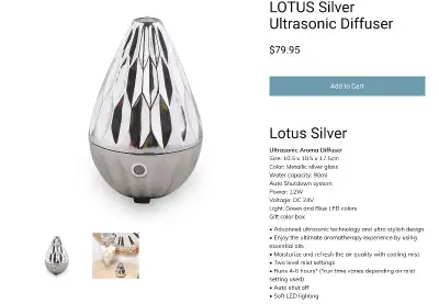 Lotus Silver Glass ultrasonic diffiser. $40 Four Golden Harvest by Ball Mini Mason Jar Salt & Pepper...