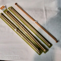 Assorted bamboo knitting needles, H A Kidd, Saturn Japan