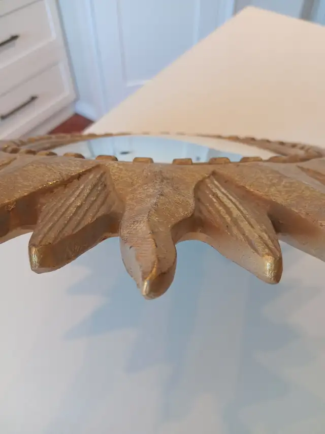 Vintage Style Sunburst Convex Gold Gilt Mirror in Home Décor & Accents in Calgary - Image 6