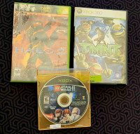 Xbox 360 Game Lot Halo 2 Star Wars II TMNT Teenage Mutant Ninja 