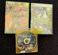 Xbox 360 Game Lot Halo 2 Star Wars II TMNT Teenage Mutant Ninja 