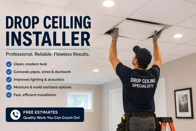 Drop ceilings, framing or drywall536633863150643203