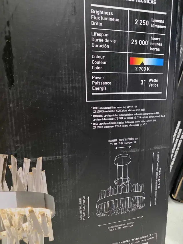 Artika enchanted pendant LED light fixture Chandelier in Indoor Lighting & Fans in London - Image 5