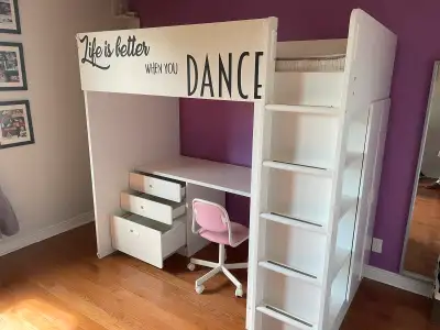 IKEA Loft Twin Bed with Desk, View more