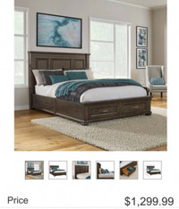 New! King Sized Storage Bed. Priced To Sell!