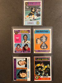 Bobby Orr Vintage Hockey Card Lot 
