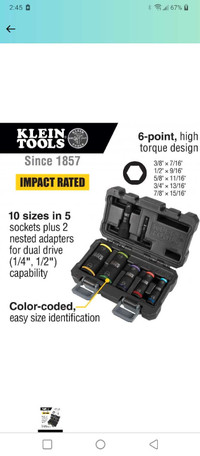 Klein tools impact socket kit