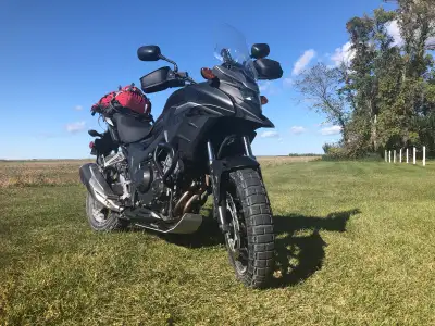 2018 CB500X SW Mototech crash bars & Skid plate Barkbuster Perelli Scorpion Rally STR Kappa side cas...