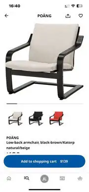 IKEA POÄNG Low-back Armchair, View more