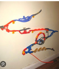 Hot wheels car track and cars