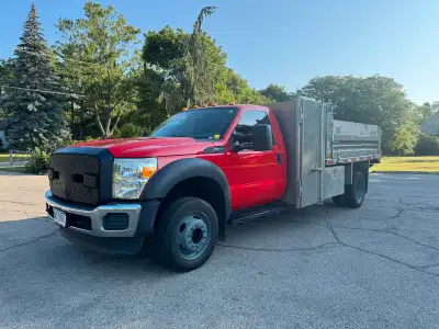 Ford F550 2016, rear wheel drive. With factory trailer brake system, aftermarket back up camera and...