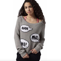 NWT - REEBOK Ahh-Maze-Zing Studio Grey Women's Sweater (Size XS)