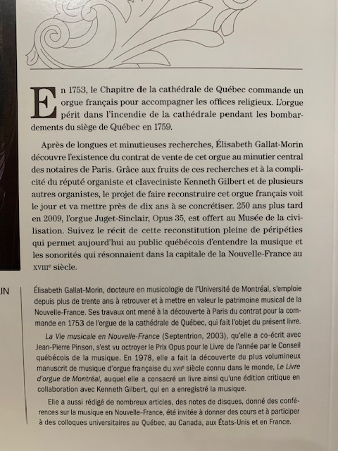 MUSIQUE NOUVELLE-FRANCE - PATRIMOINE RELIGIEUX - ORGUE DE 1753 in Non-fiction in Québec City - Image 11