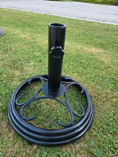 Steel Patio Umbrella Base – $20 FIRM, View more