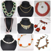 Vintage Costume Jewellery Necklaces, Chokers