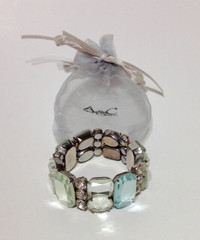 ❤️ Jewel & Rhinestone Stretchy Bracelet ~ New