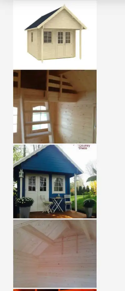 This log structure shed is a versatile 6' x 8' space, perfect as a she-shed, workshop, or storage ar...