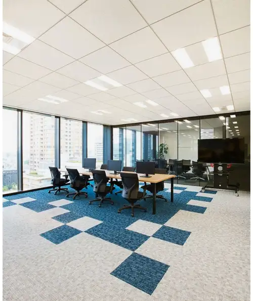 Refresh your office space with these adaptable carpet squares! Offering a practical flooring solutio...