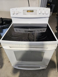 Full option white 30 inch with electric convection oven stove