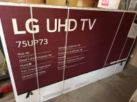 New LG 75” Flat Screen UHD TV
