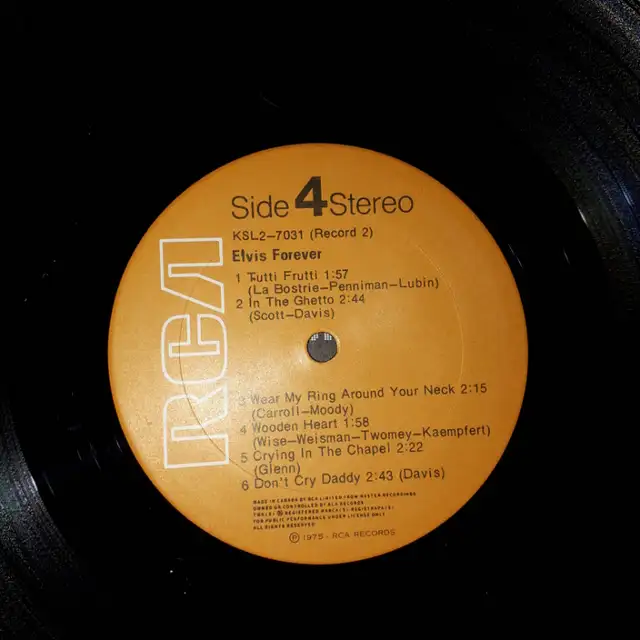 1975 vinyl Elvis Forever double lp63008307740803124