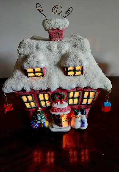 Christmas Village House, tea light candle, View more