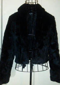 Furs - Black Rabbit Bolero, Blonde Mink Jacket