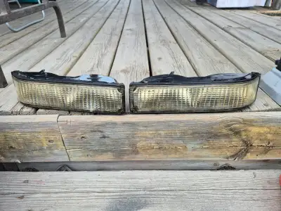 Pair of front grill signal lens assemblies from 91 GMC pickup CK model $30 for the pair