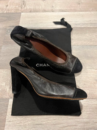 Chanel cap toe pumps heels shoes