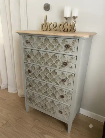 Refinished Vintage Tallboy Dresser, View more