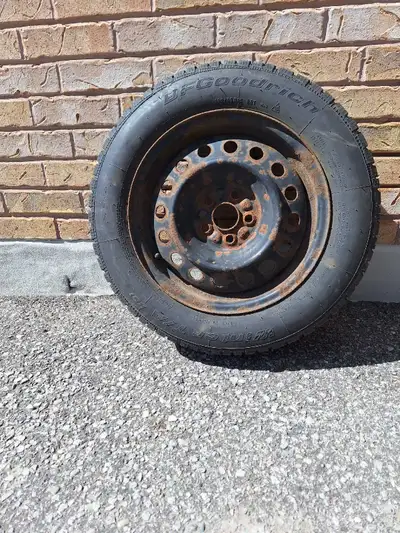 4 winter tires on rims 32303 BFGOODRICH P185/65R15 88T WINTER T/A KSI bought at Green and Ross drive...