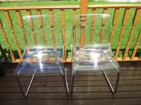 4 IKEA TRANSPARENT CHAIRS