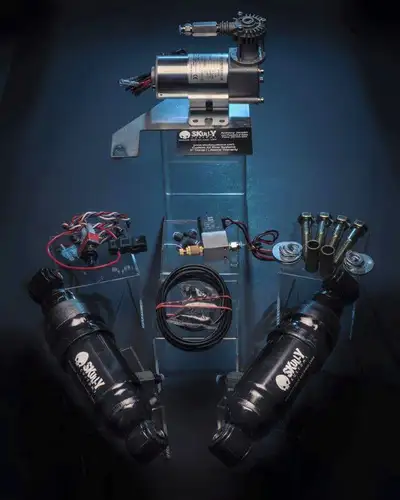 Skully air ride for your touring Harley from 1980 to present bikes. This great system is warranted f...