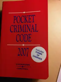 Pocket Criminal Code 2007 Includes forms of charges Abt 1400 pgs