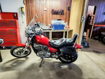 1985 Honda Shadow 500cc. Runs great. Tires like new. Has saddlebags and new windshield.