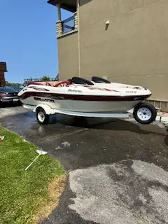 Get ready for summer on the water with this sporty 2000 Sea Doo Challenger- a versatile 18 ft jet bo...
