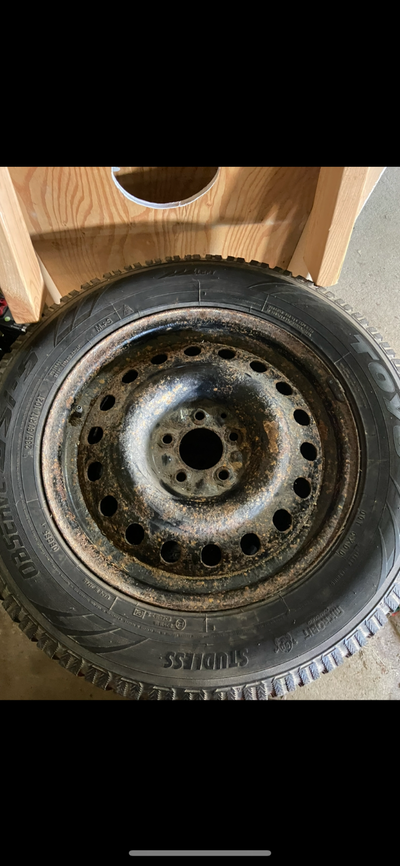Ford rims Off 2018 Ford flex Rims rusty, but solid Tires are old Toyo 235/60/R17 50 bucks for all 4