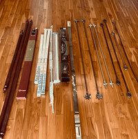 Assorted curtain/drapery rods (entire lot)