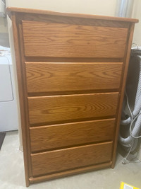 Solid Wood Dresser - 5 drawer