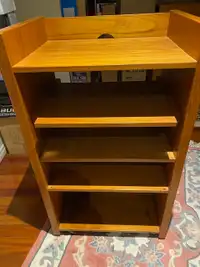 A vintage classic audiophile stereo stand in real Teak veneer.