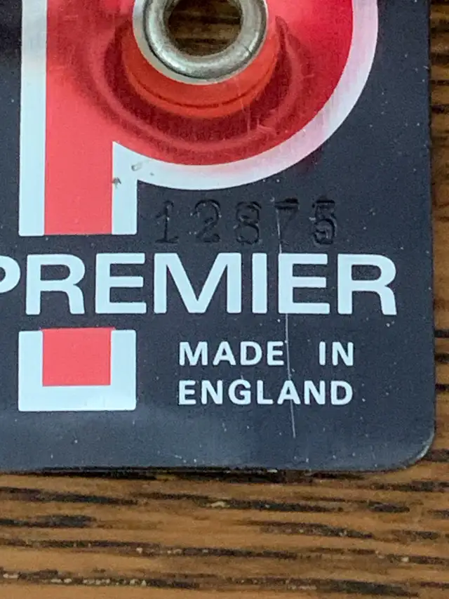 PREMIER DRUM BADGE - Early 70’s - Grommet Intact - SN 12876 - in Drums & Percussion in City of Toronto - Image 5